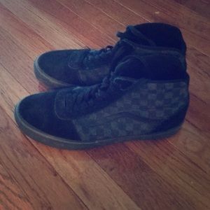 Good condition black checkered vans